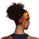 Three Flaming Skull Print Sports Headband