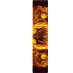 Three Flaming Skull Print Table Runner