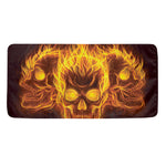 Three Flaming Skull Print Towel