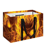 Three Flaming Skull Print Utility Tote Bag