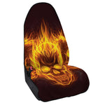 Three Flaming Skull Print Waterproof Car Seat Cover