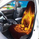 Three Flaming Skull Print Waterproof Car Seat Cover