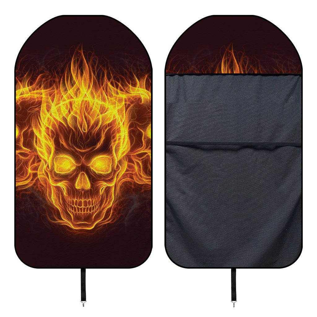 Three Flaming Skull Print Waterproof Car Seat Cover