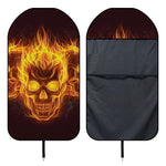 Three Flaming Skull Print Waterproof Car Seat Cover