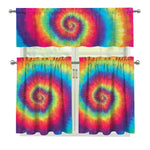 Tie Dye Print 3 Piece Kitchen Curtains