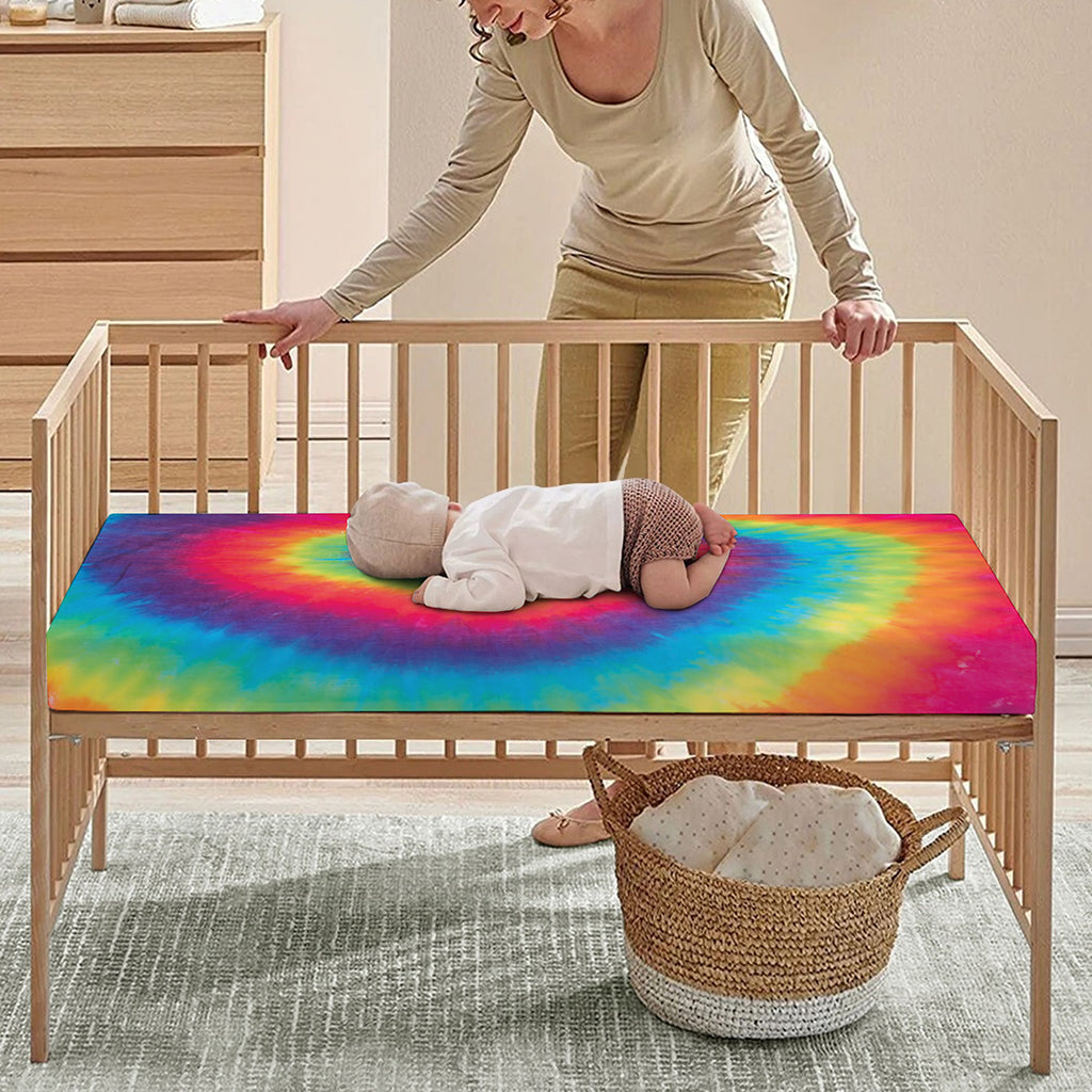 Tie Dye Print Baby Crib Sheet