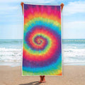 Tie Dye Print Beach Towel