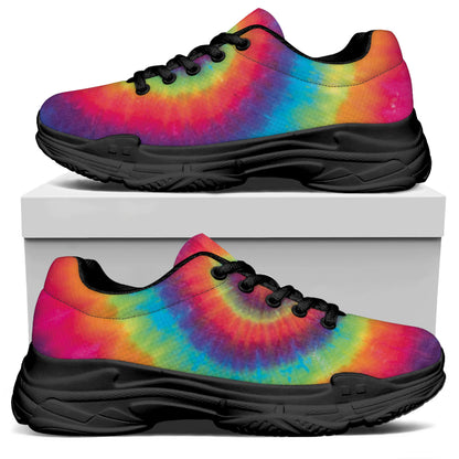 Tie Dye Print Black Chunky Shoes