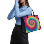 Tie Dye Print Canvas Tote Bag
