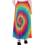 Tie Dye Print Chiffon Maxi Skirt