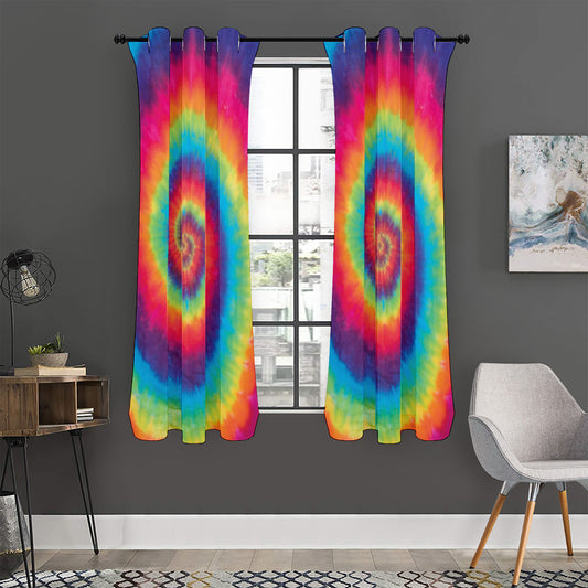 Tie Dye Print Curtain