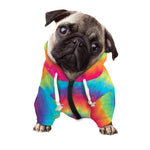 Tie Dye Print Dog Zip Up Hoodie