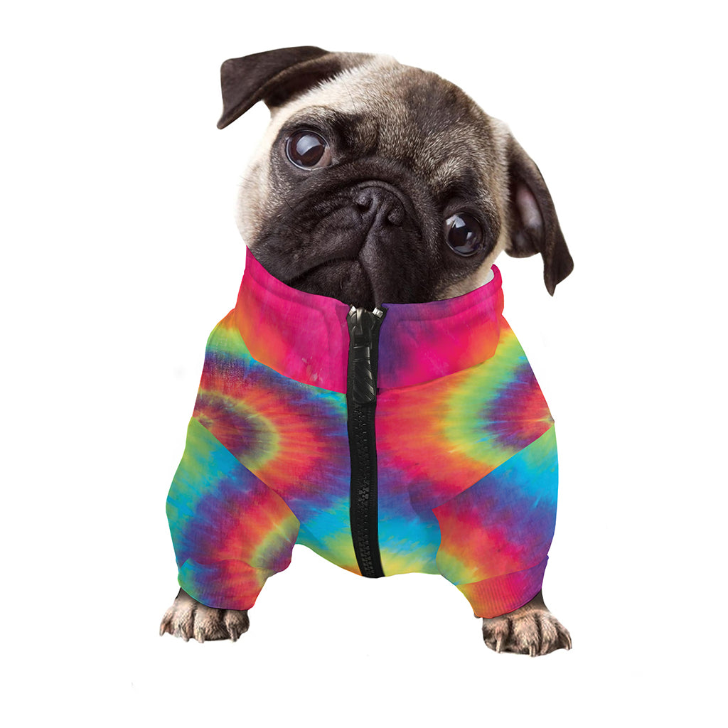 Tie Dye Print Dog Zip Up Jacket