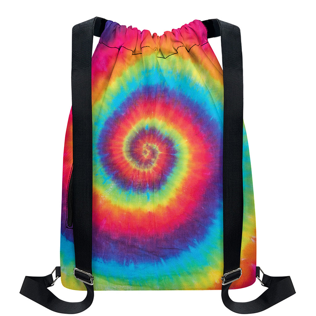 Tie Dye Print Drawstring Backpack
