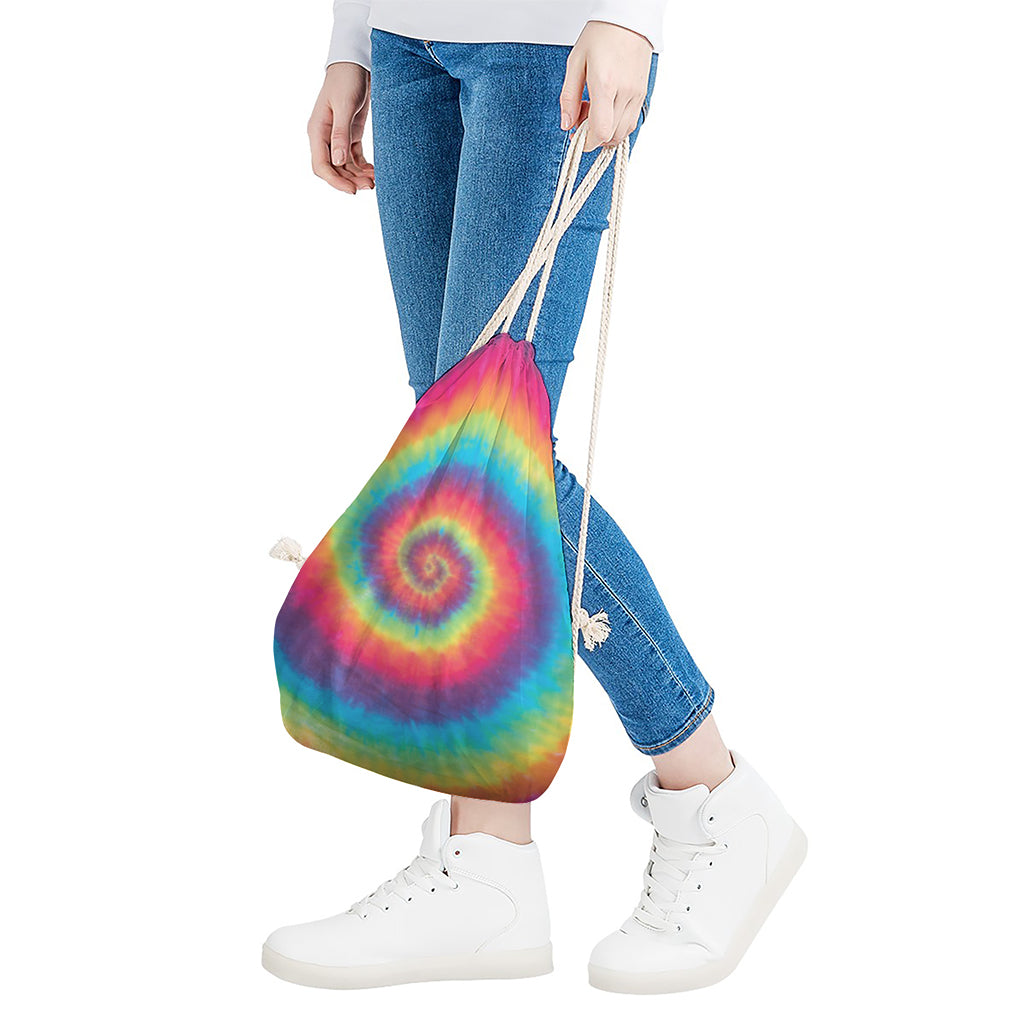 Tie Dye Print Drawstring Bag