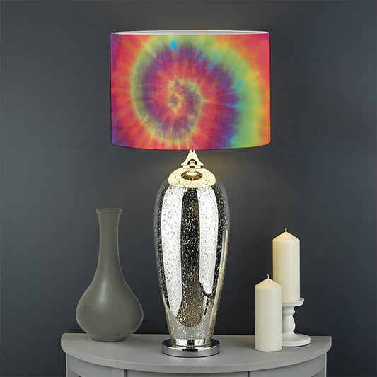 Tie Dye Print Drum Lamp Shade