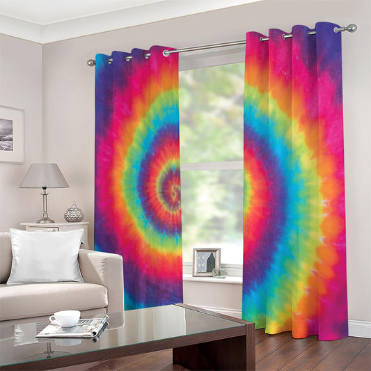 Tie Dye Print Extra Wide Grommet Curtains