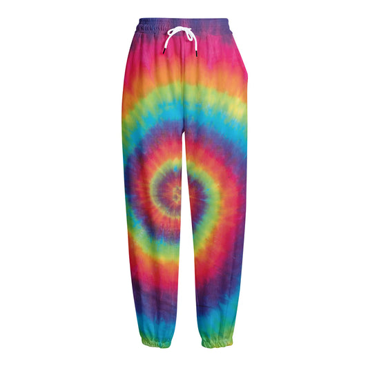 Tie Dye Print Fleece Lined Knit Pants