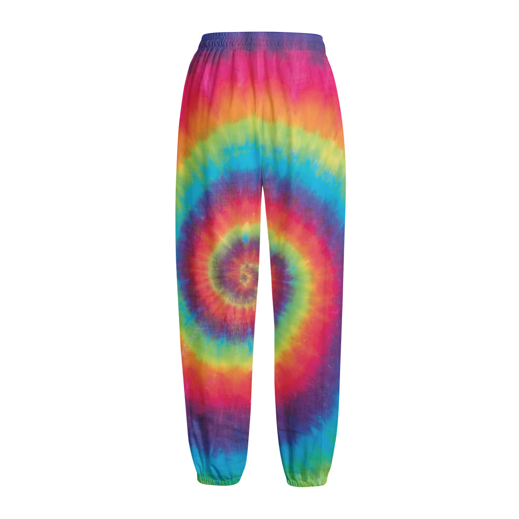 Tie Dye Print Fleece Lined Knit Pants