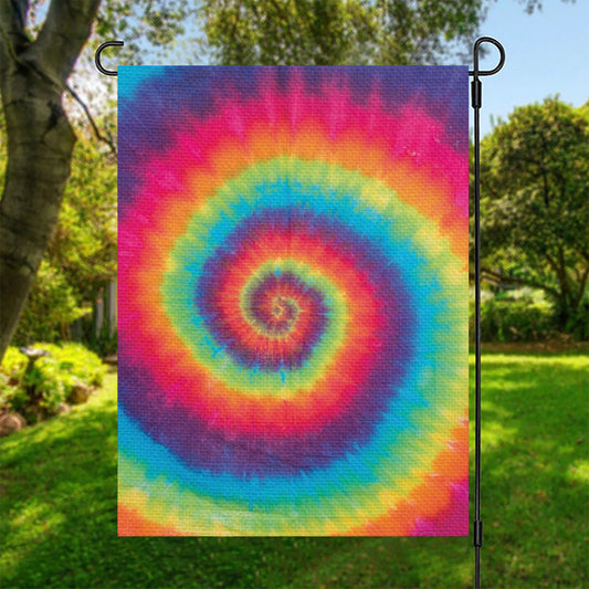 Tie Dye Print Garden Flag