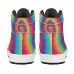 Tie Dye Print High Top Leather Sneakers