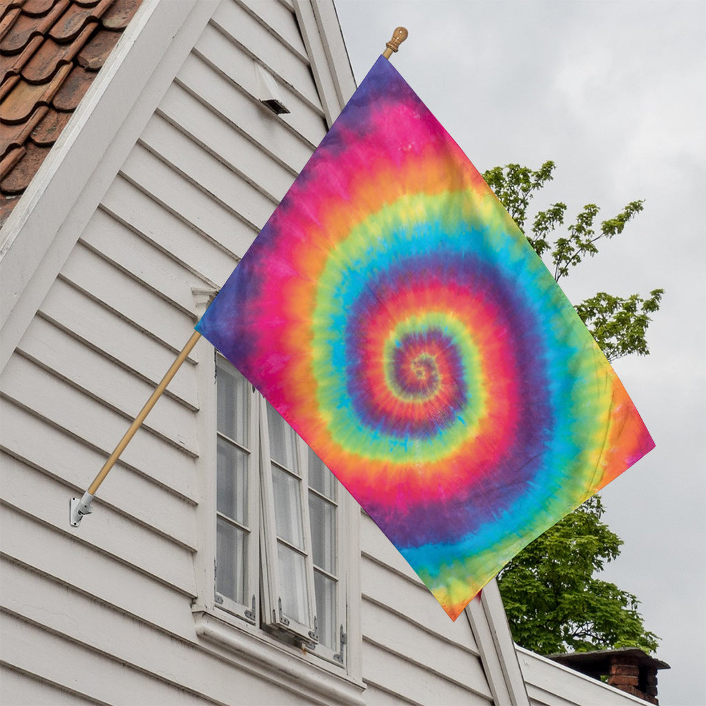 Tie Dye Print House Flag