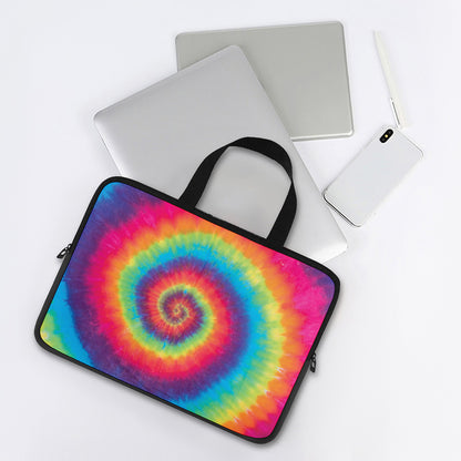 Tie Dye Print Laptop Sleeve With Handle