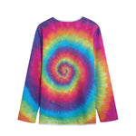Tie Dye Print Long Sleeve Short Coat