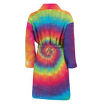 Tie Dye Print Men's Bathrobe