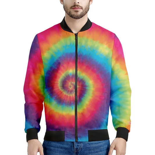 Tie Dye Print Men's Bomber Jacket
