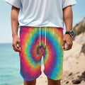 Tie Dye Print Men's Cargo Shorts
