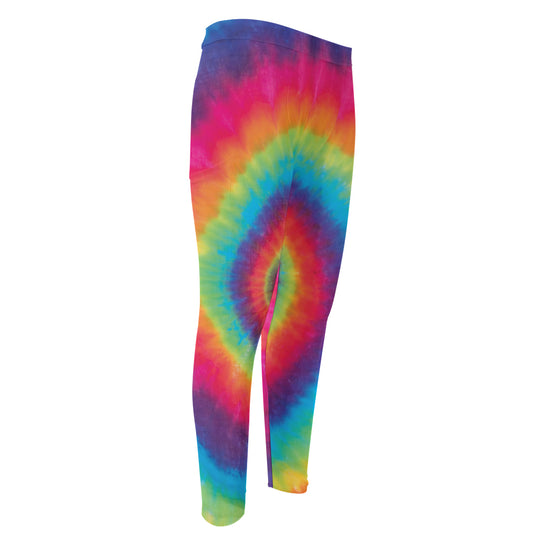 Tie Dye Print Men's Compression Pants