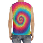 Tie Dye Print Men's Fitness Tank Top