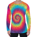 Tie Dye Print Men's Long Sleeve T-Shirt