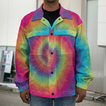 Tie Dye Print Men's Shirt Jacket