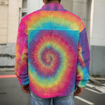 Tie Dye Print Men's Shirt Jacket
