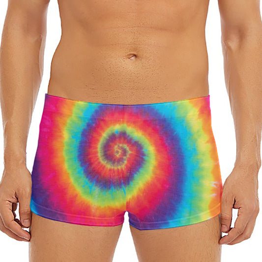 Tie Dye Print Men's Short Boxer Briefs