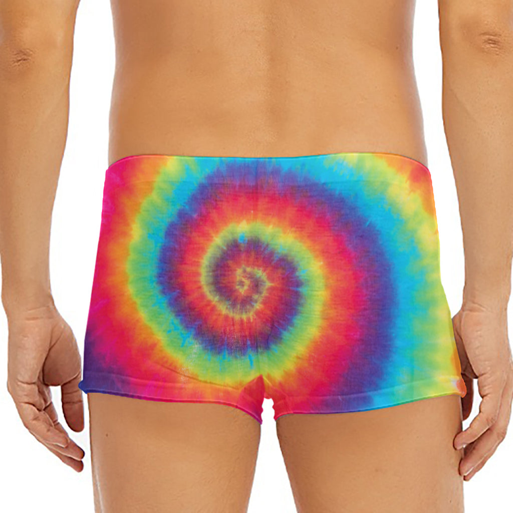Tie Dye Print Men's Short Boxer Briefs