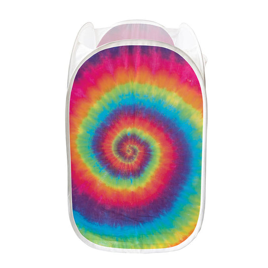 Tie Dye Print Mesh Laundry Hamper