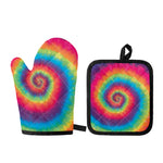 Tie Dye Print Oven Mitt And Pot Holder Set