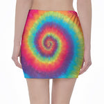 Tie Dye Print Pencil Mini Skirt