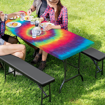 Tie Dye Print Picnic Table Cover