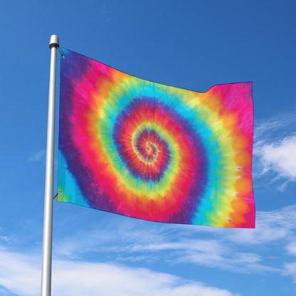 Tie Dye Print Polyester Flag