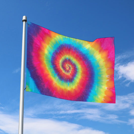 Tie Dye Print Polyester Flag
