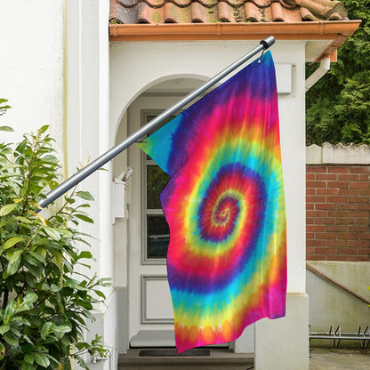 Tie Dye Print Polyester Flag