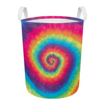 Tie Dye Print Round Laundry Basket