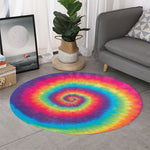 Tie Dye Print Round Rug