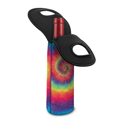 Tie Dye Print Single Neoprene Wine Tote