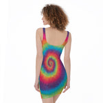 Tie Dye Print Sleeveless Bodycon Dress