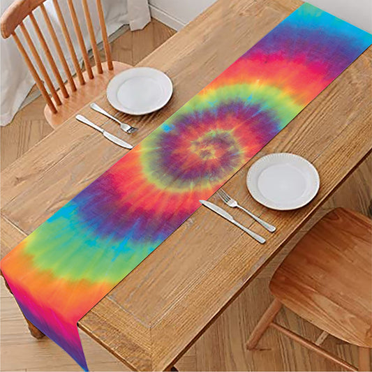 Tie Dye Print Table Runner